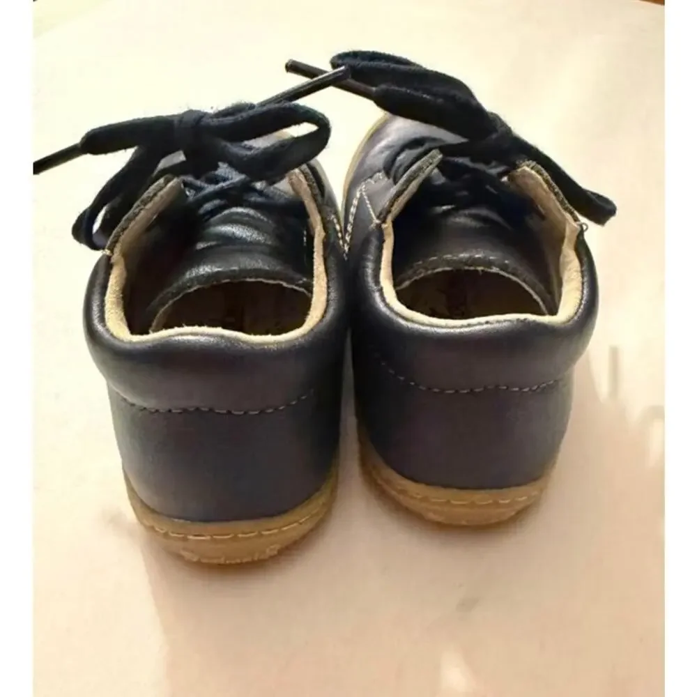 Footmates Reagan Infant Oxford Toddler sz. 6 in Color: Navy Nappa